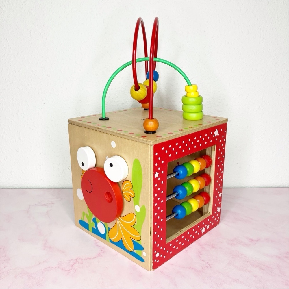 Hape Discovery Box wood activity cubeā